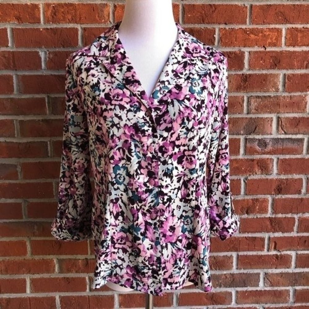 Covington Women's Floral Button‎ Shirt - Size S